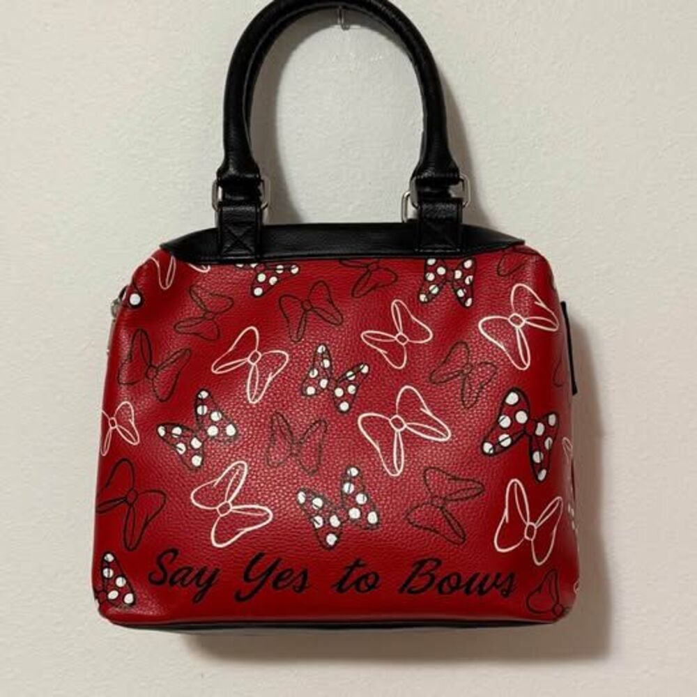 Limited Edition Disney Parks Minnie Mouse Say Yes to Bows Satchel Handbag Purse
